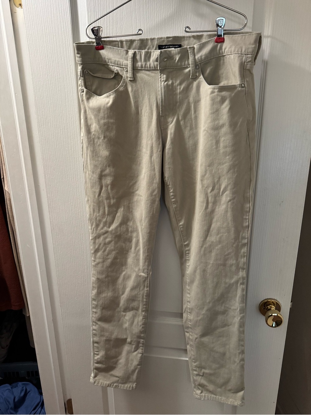 Lucky Brand beige pants, 34x34